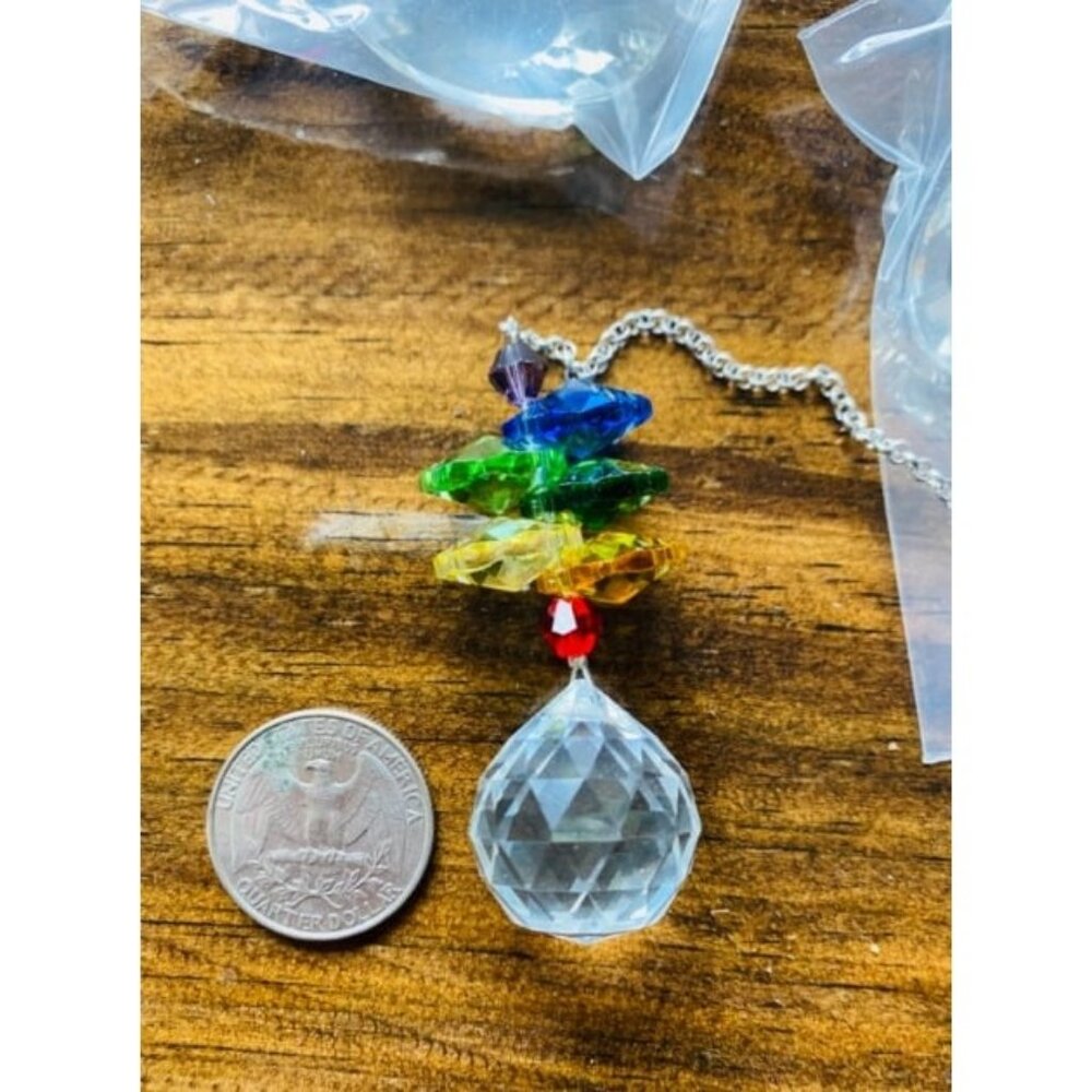 Crystal Hanging Sun Catchers Rainbow Maker Crystal Ball Prism Chakra Octagon